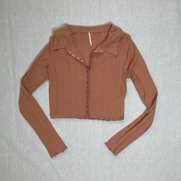 Free People Orange On the Road Cardi - Medium - Picture 4 of 10